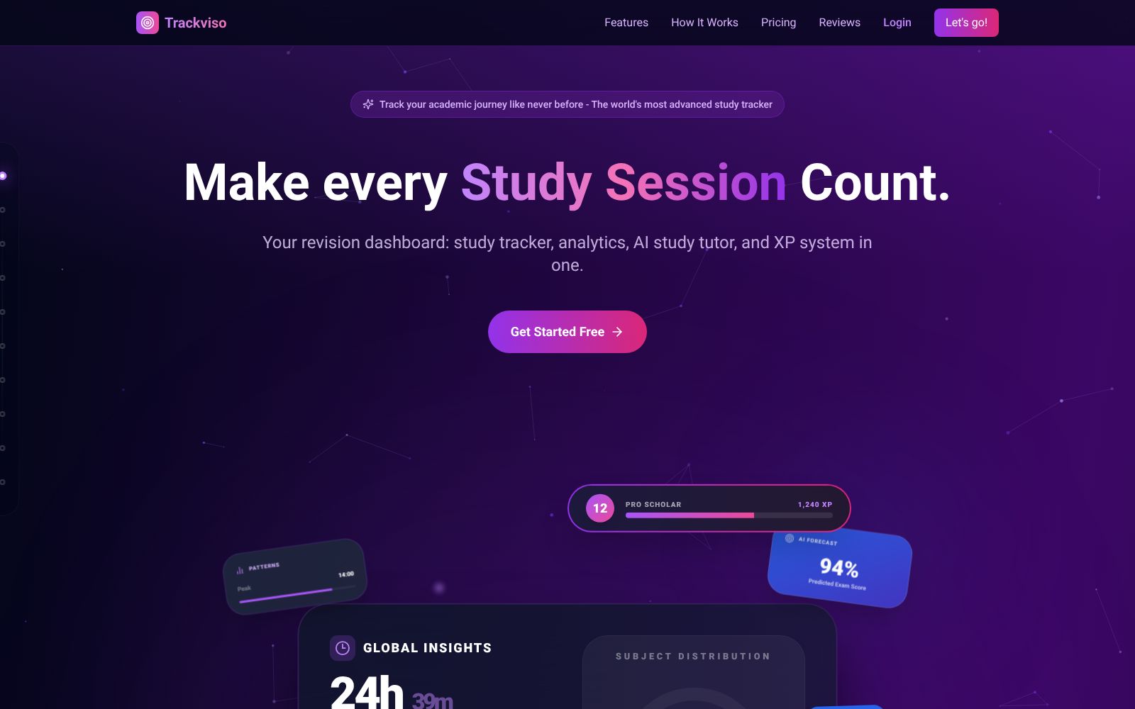 Screenshot of trackviso-beta.vercel.app at 12/22/2025