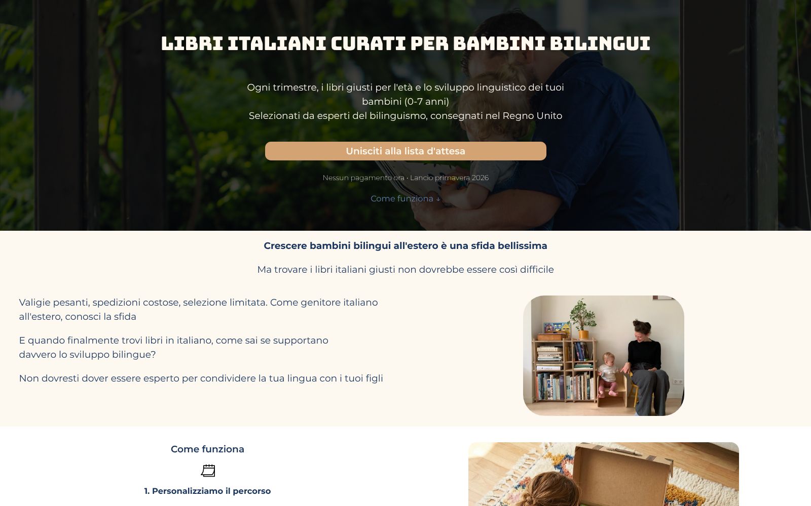 Screenshot of valigiadilibri.carrd.co at 1/11/2026