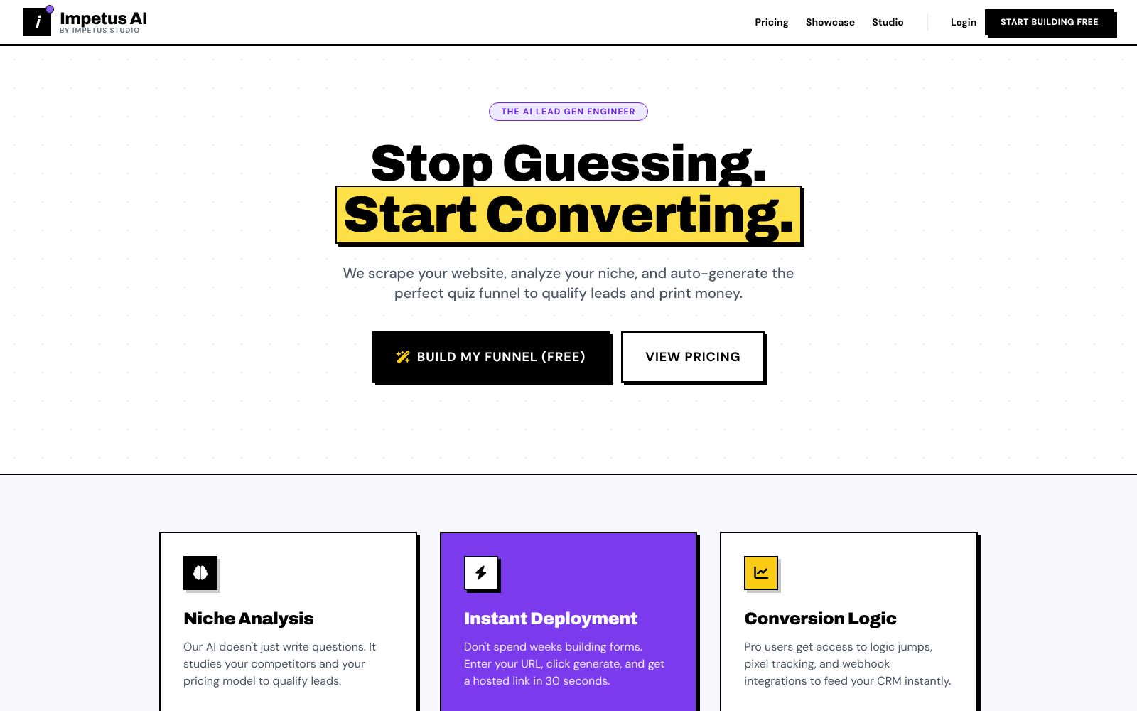 Screenshot of impetusai.live at 1/27/2026