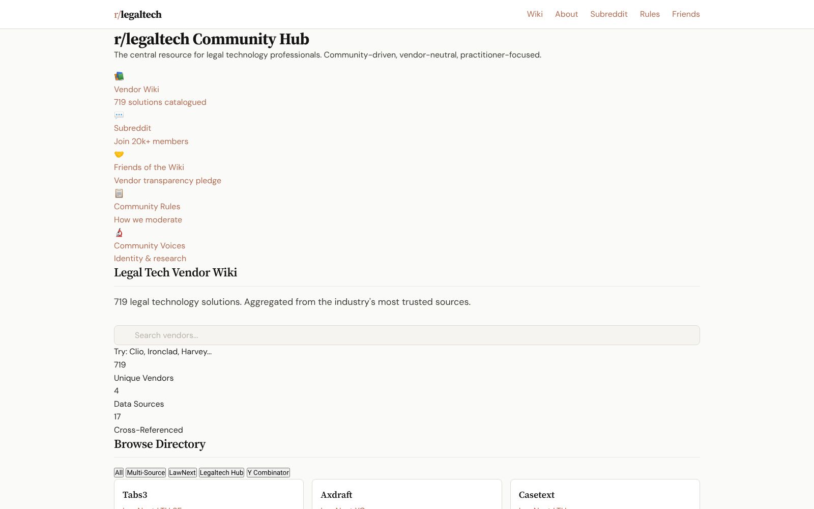 Screenshot of rlegaltech.com at 2/9/2026