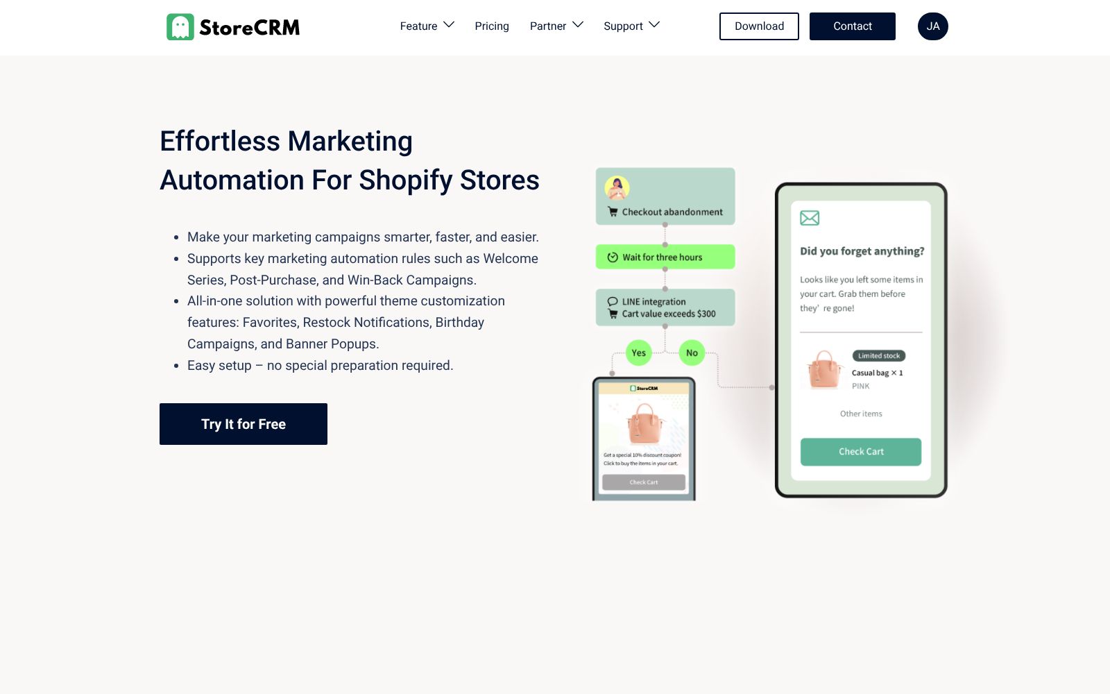 Screenshot of storecrm.com at 2/16/2026