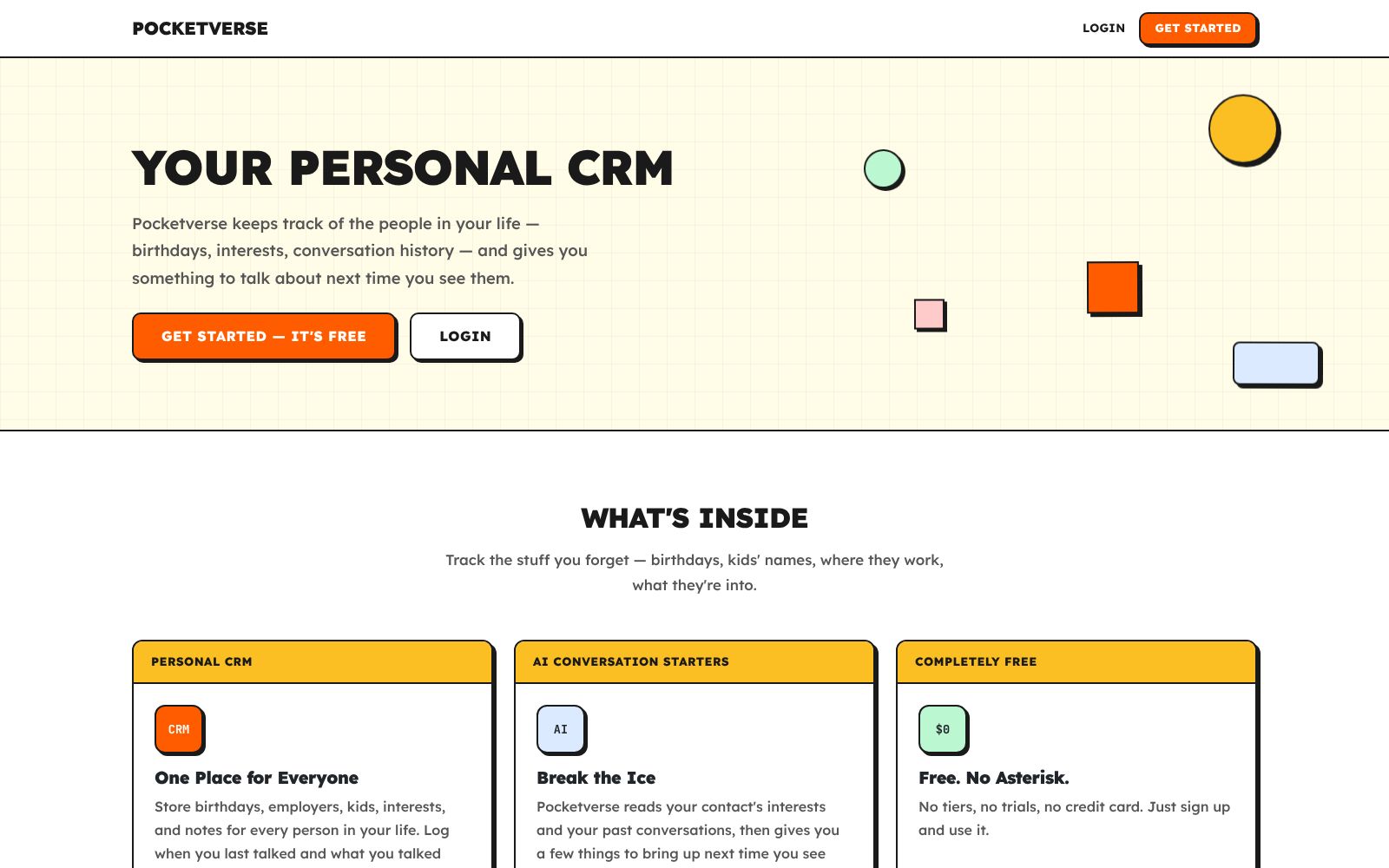Screenshot of meet.pocketverse.app at 2/17/2026