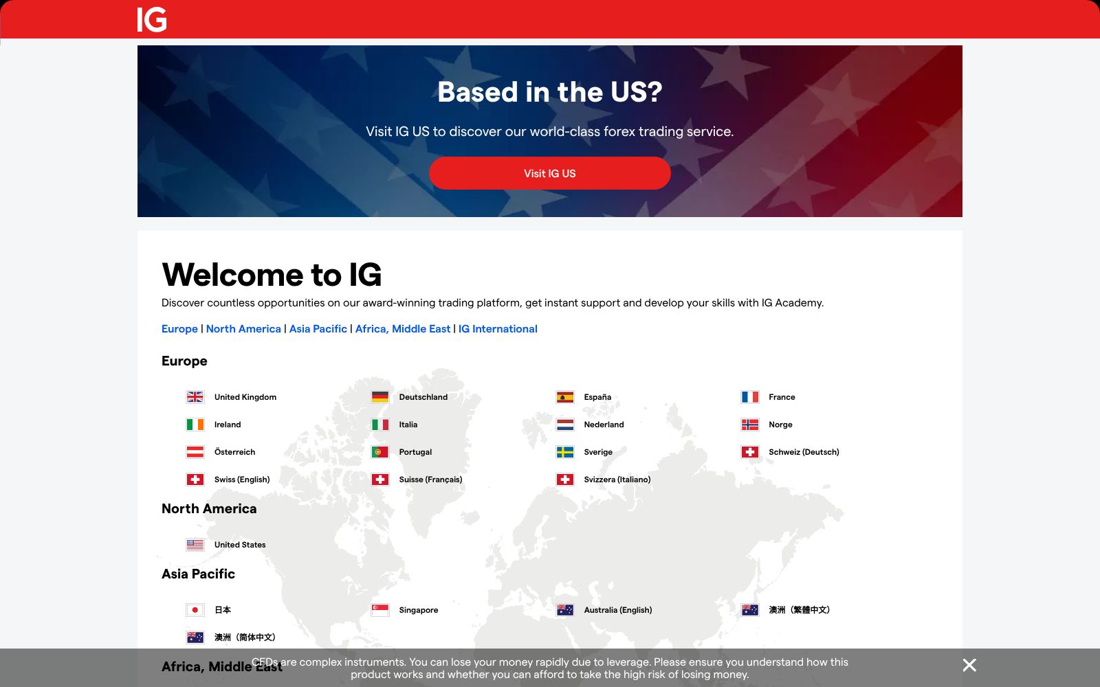 Screenshot of www.ig.com at 2/17/2026