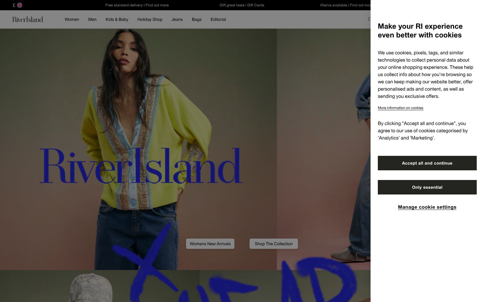 Screenshot of www.riverisland.com at 2/19/2026