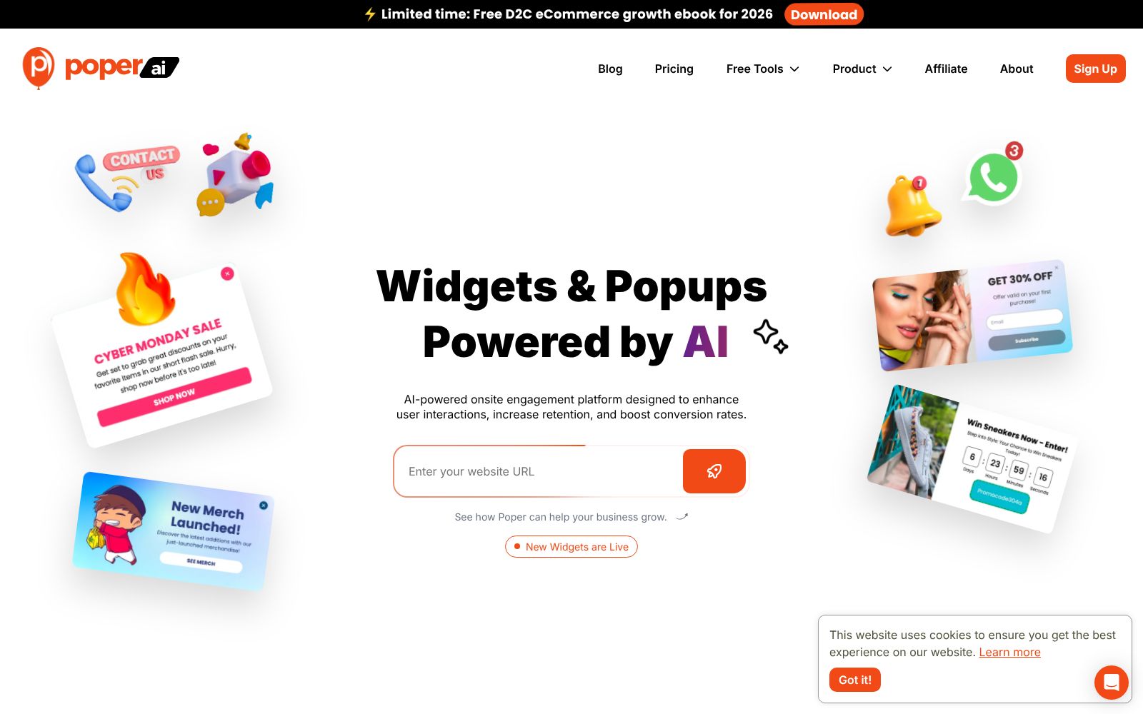 Screenshot of www.poper.ai at 2/27/2026