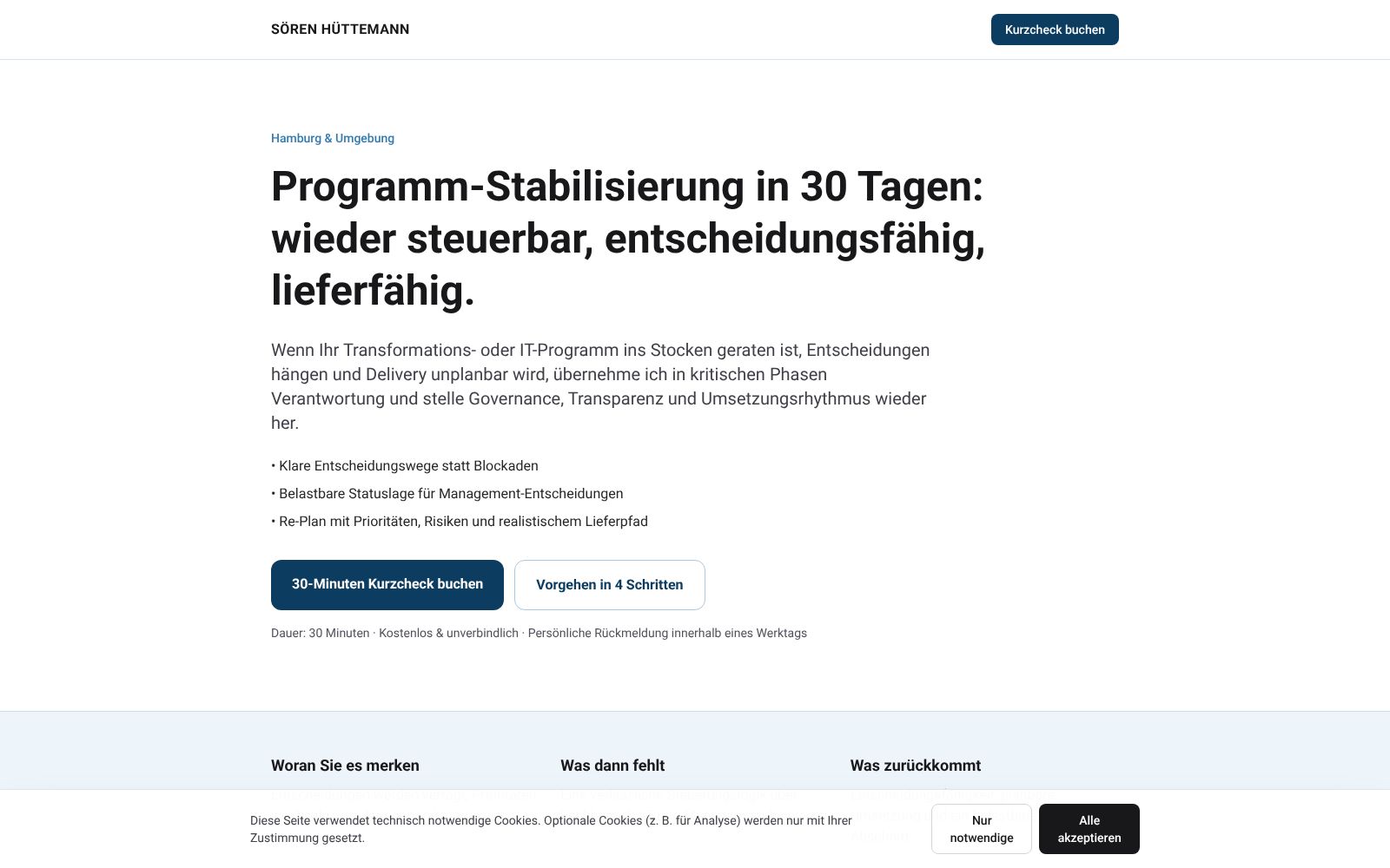 Screenshot of stabilisierung.soerenhuettemann.de at 2/27/2026