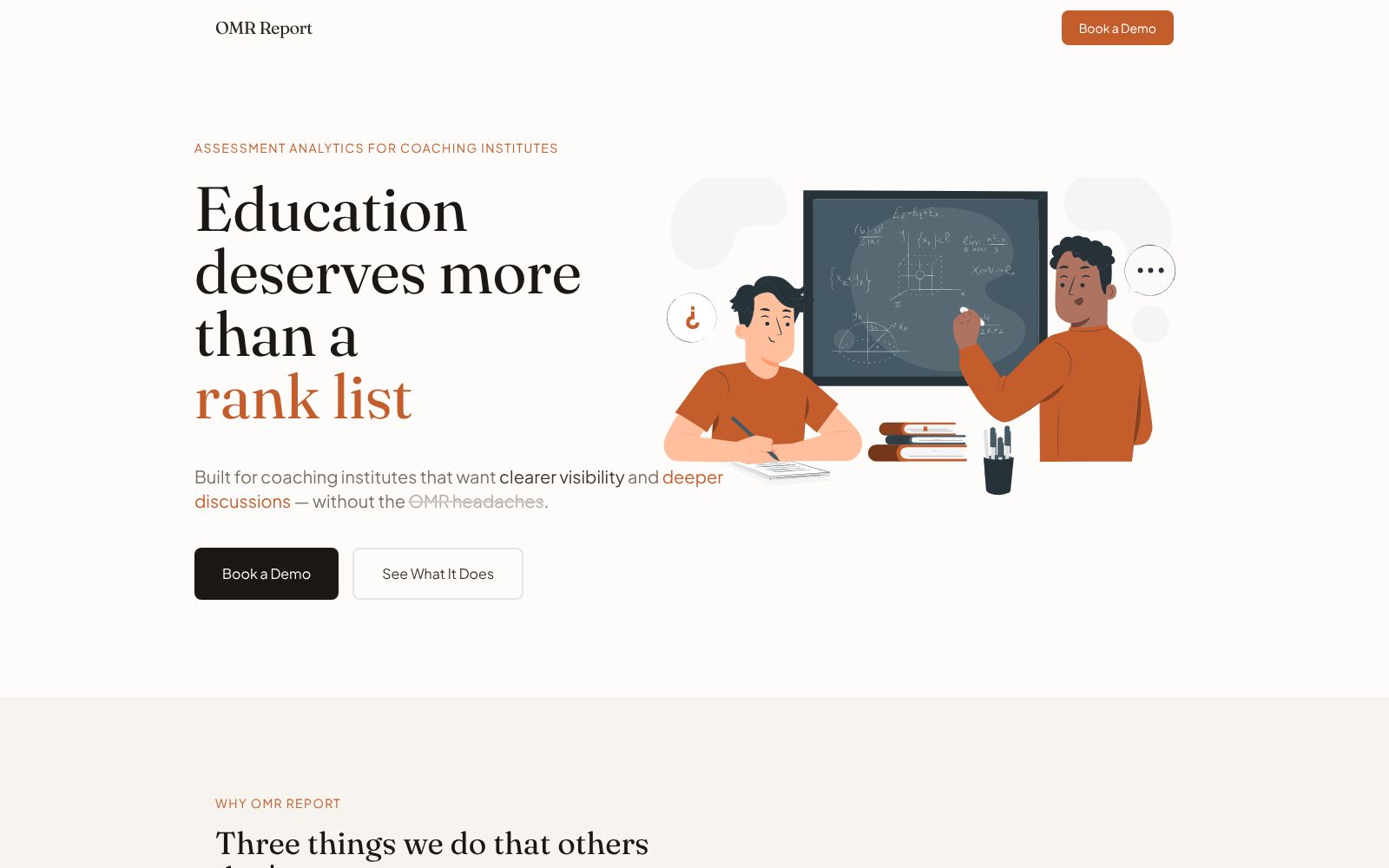 Screenshot of www.omrreport.com at 3/19/2026