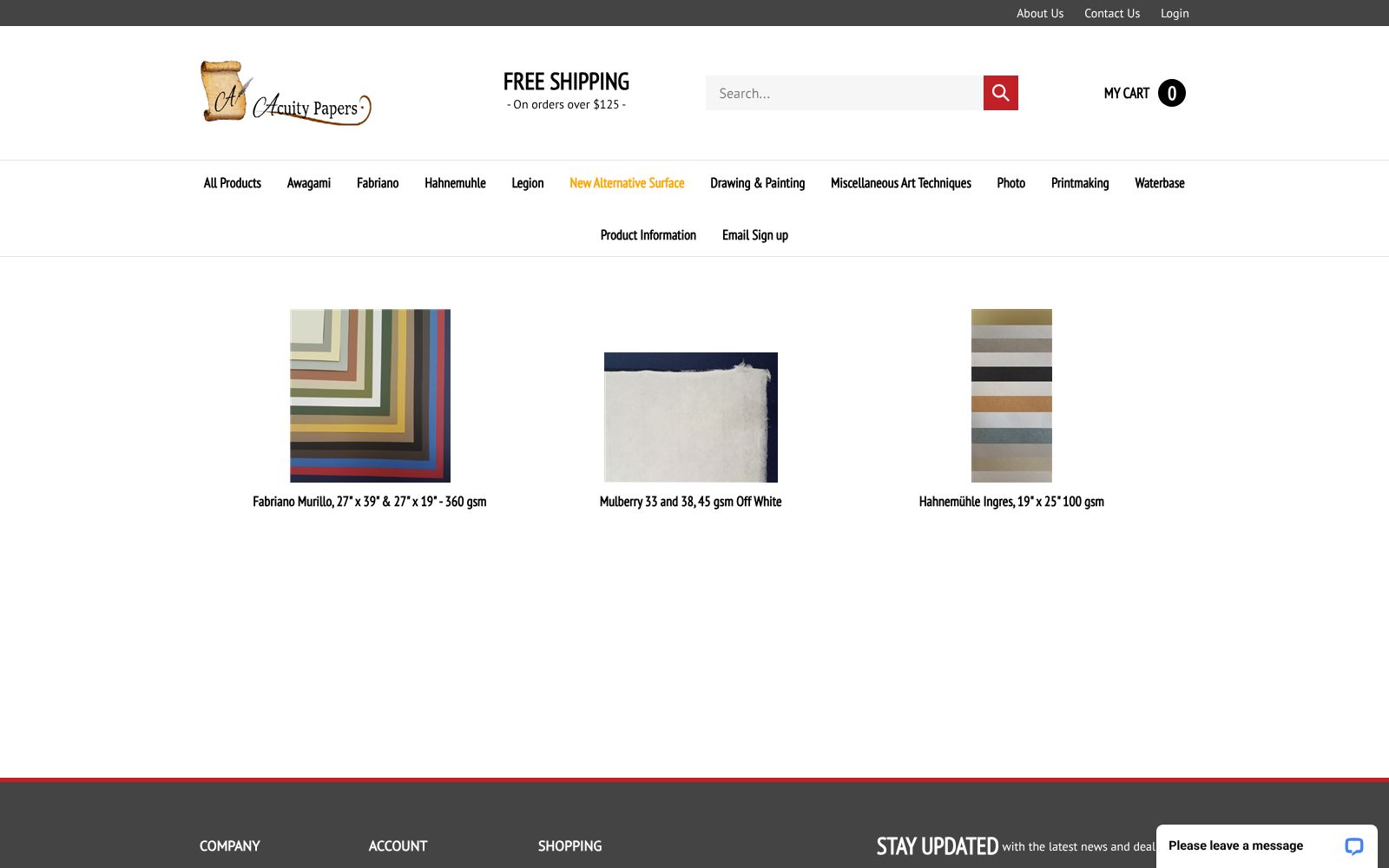 Screenshot of www.acuitypapers.com at 3/24/2026