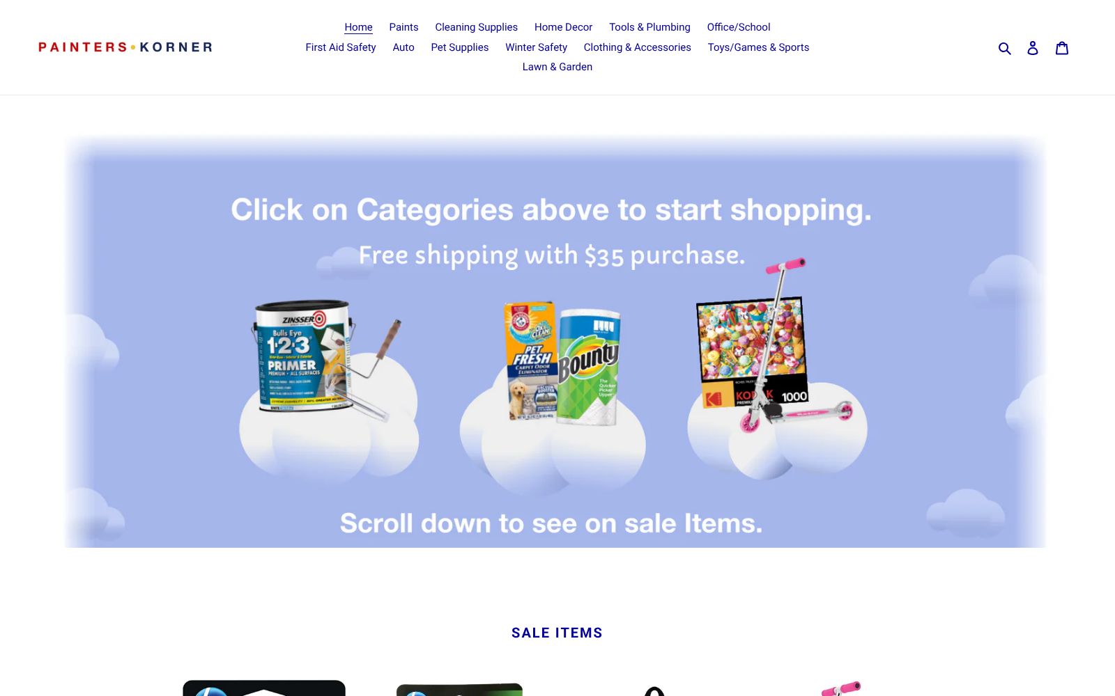 Screenshot of painterskorner.com at 3/24/2026